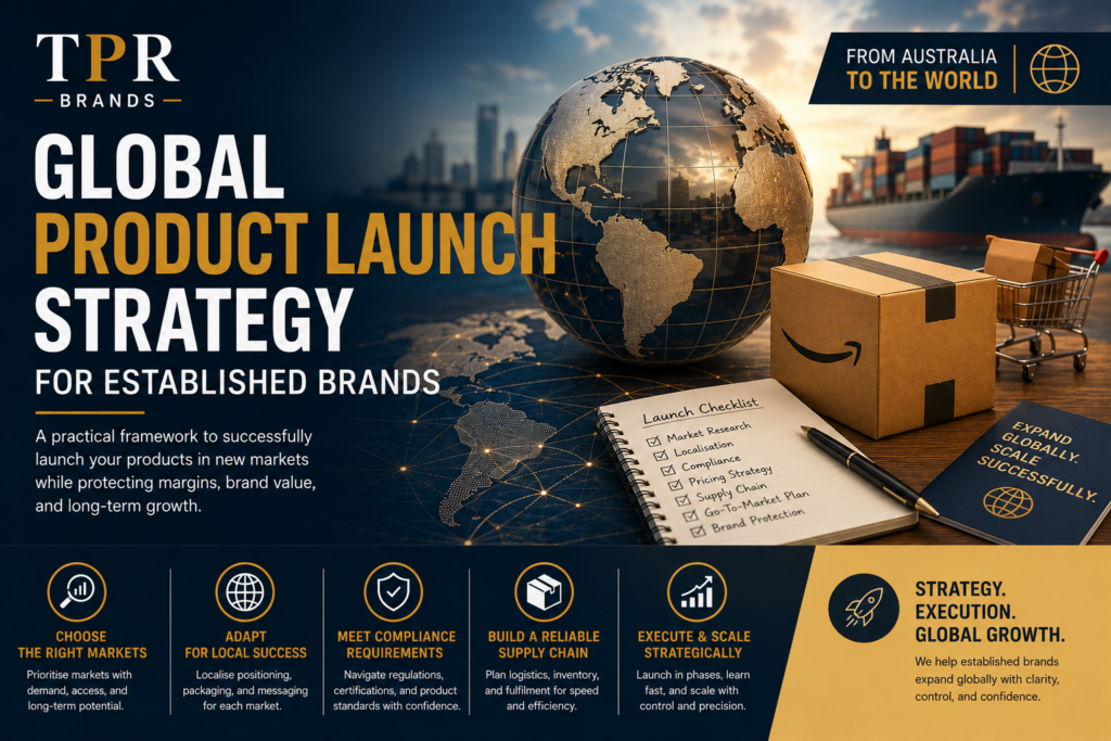 Global product launch strategy planning for international brand expansion