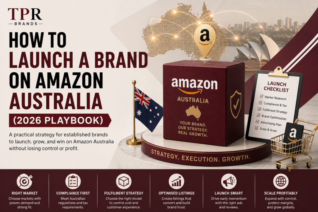 launching a brand on Amazon Australia with ecommerce strategy, marketing, and logistics planning