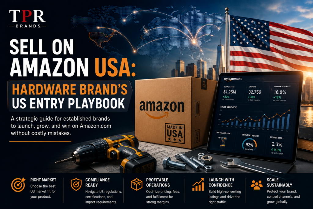 sell on amazon usa hardware brand launch strategy